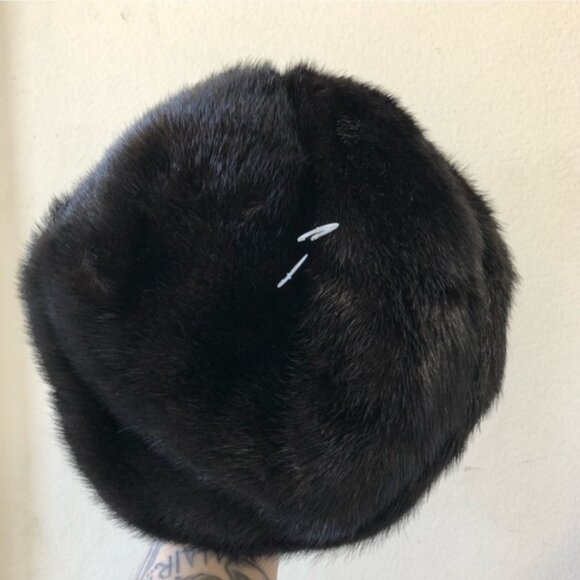 Vintage mink hat and rabbit fur scarf - Picture 3 of 6